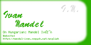 ivan mandel business card
